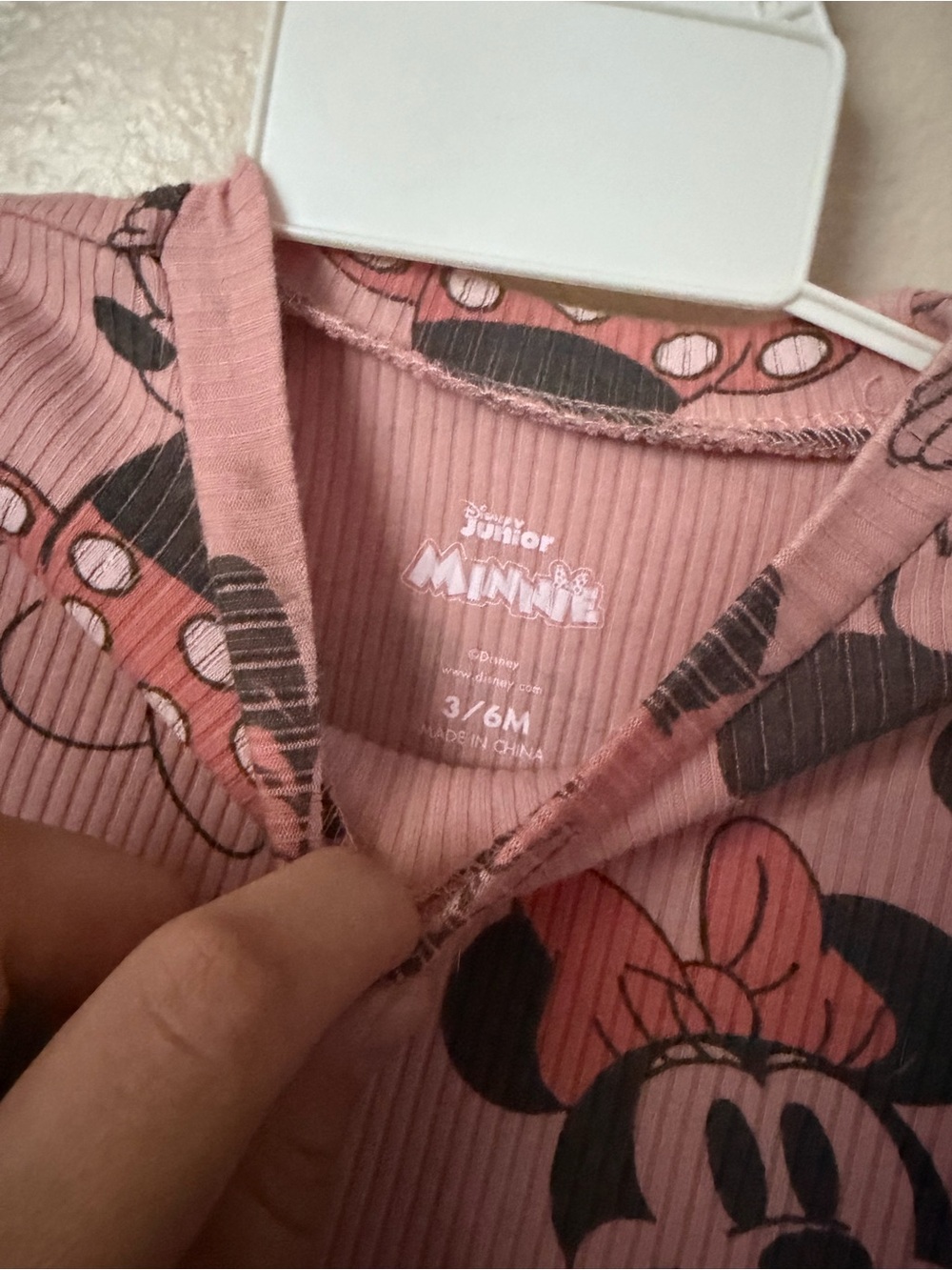 Disney Pink Minnie Mouse Ribbed Matching Set - Picture 2 of 2